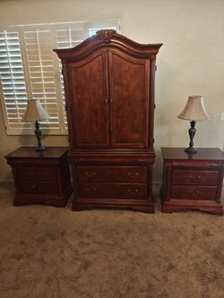 Armoire dresser and nightstands