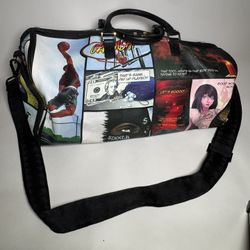 Custom Comic-Print Duffel Bag – Large Travel/Gym Bag with Shoulder Strap 