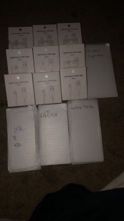 iPhone charger and screen protectors