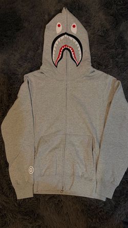 BAPE Shark Full-Zip Hoodie Grey size X-Large