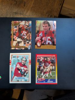 Joe Montana 8 football cards