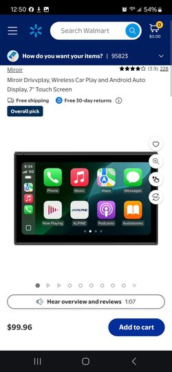 Apple carplay/ android auto screen 7"
