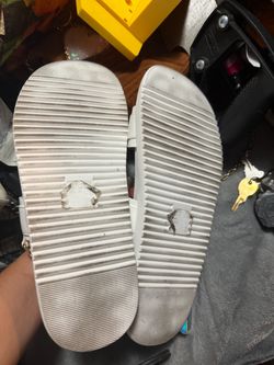 White Slide Sandals