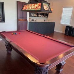 American Made Solid Maple Pool Table 