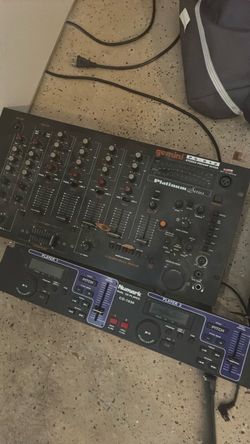 Gemini PS-812 Mixer & Numark CD-7030 Dual CD Player