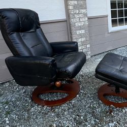 Black Chair And Ottoman