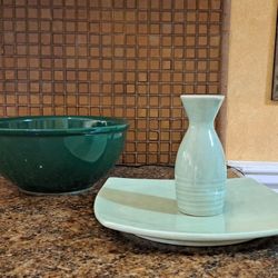 Serving Bowl And Plate 10.5 In And 6 1/4 In Sake Server  $7
