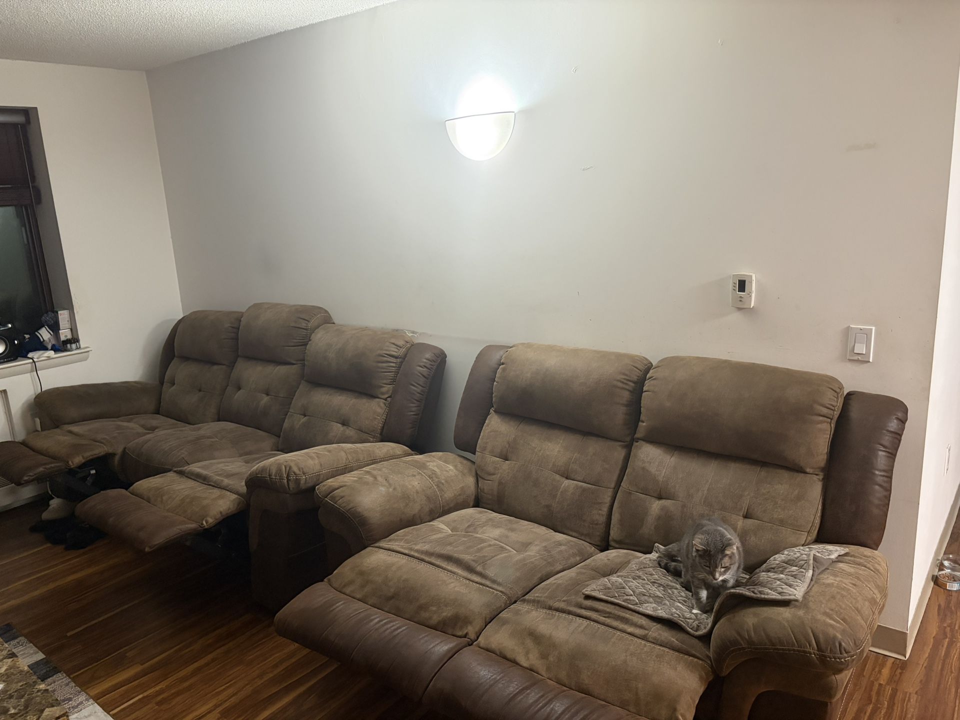 2-Piece Recliner Couch Set (Very Comfortable) - MUST GO!