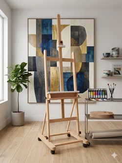 Tall rolling painting Easle