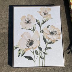 Champagne Framed Floral Photo