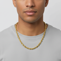 10K Yellow Gold 23.5" Rope Chain
