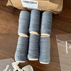  Wedding Bridal Baby Shower Blue Velvet Ribbon 2 New Boxes