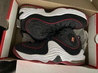 Air Penny II Black/Varsity Red-White