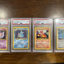 4 PSA-Graded Vintage Pokemon Cards