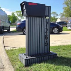 Premium Handcrafted MailStand – Durable Composite Post, Metal Numbers