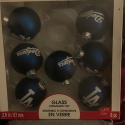 Dodgers Glass Ornaments