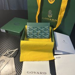 *Shipping Available* Authentic Goyard Saint Sulpice Card Holder Wallet Green
