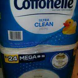 Cottonelle Ultra Toilet Paper! 6 mega=24 reg. rolls 
