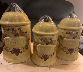 Canary yellow canister sets