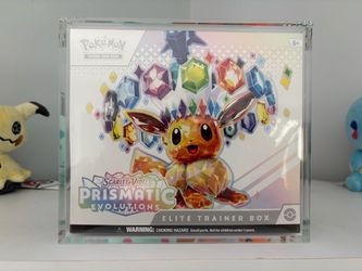 Pokémon TCG Scarlet & Violet—Prismatic Evolutions (Sealed) ETB WITH ACRYLIC CASE