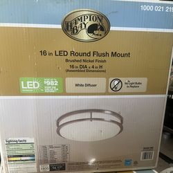 Hampton Bay 16 in Led Round Flush Mount