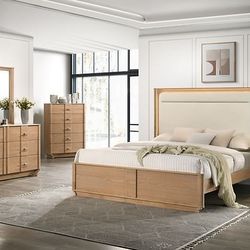 4 PC BEDROOM SET NEW IN BOX (MATTRESS AND CHEST SOLD SEPARATELY)