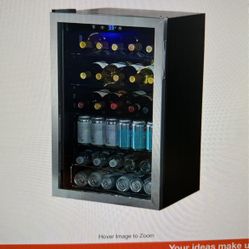 Vissanii 4.3 Cu. Ft Wine And Beverage Cooler In Stainless Steel 