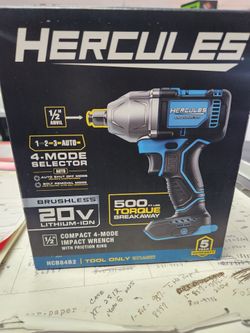 Hercules 20V brushless cordless 1/2" impact torque wrench