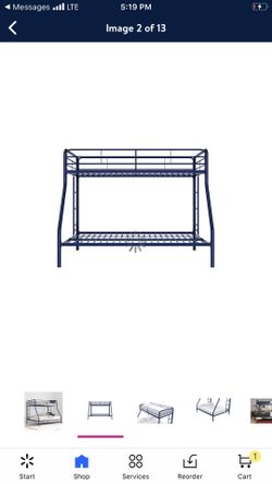 Twin over full bunk bed