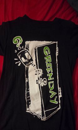 Black Green day shirt, size small
