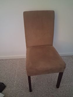 Tan Upholstered Dining Chair