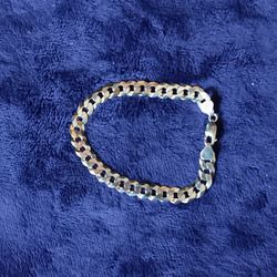 8" Italian 925 Silver Bracelet 8mm Wide
