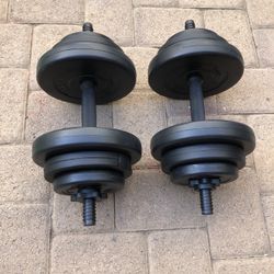 Gym Equipment 40lb Dumbbells Adjustable