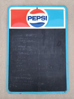 Vintage Pepsi Cola 1977 Store Restaurant Soda Pop Chaulk Board Sign