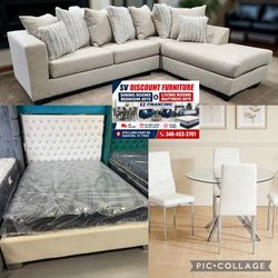 3ROOM PACKAGE DEAL QUEEN WITH MATTRESS