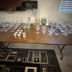 Vintage & Mid-Century Glassware Lot – 60 Pieces