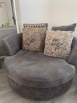 Two Biddeford Oversize swiwel Accent Chair