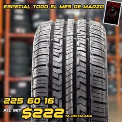 New tires Ferrntino 225//60//16 $222 All 4 installed