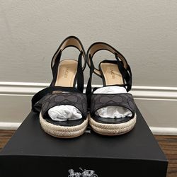 Coach Patrice Signature Espadrille Wedge Sandals - women size 7