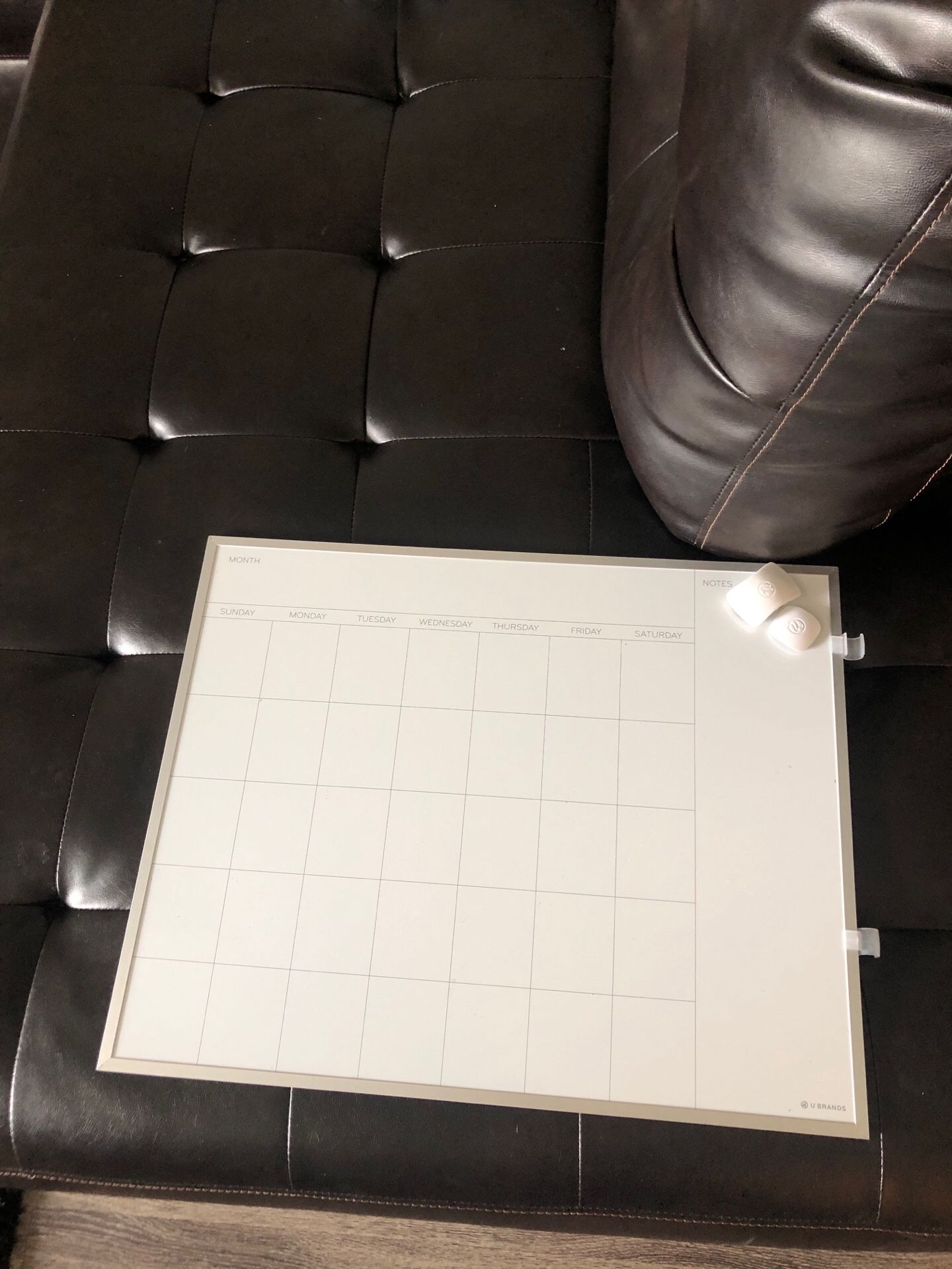 Dry erase calendar