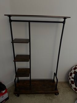 5 tier clothing rack on wheels