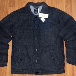 Original Use Men’s Black Solid Denim Jacket NWT Size Medium