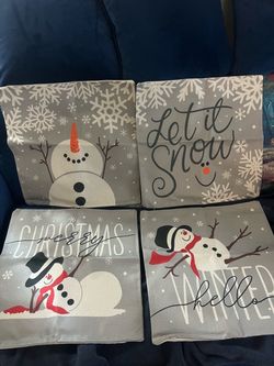 Christmas pillow cases set of 4