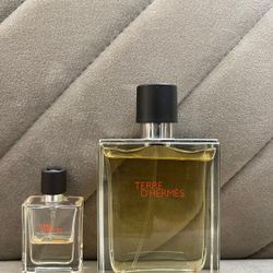 Selling Hermès Terre d’Hermès Parfum 6.7oz (Brand New) + Free half used mini travel bottle included