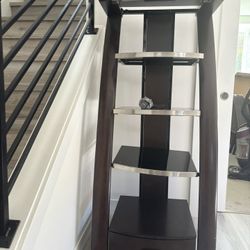 Four Levels Of bookcase（glad And Wooden)