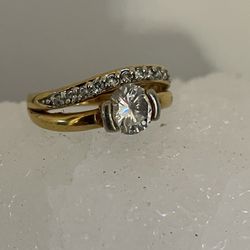 Gold Over Plate Ring  Size  8
