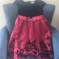 Black And Burgandy Dress Size 8 