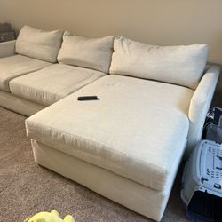 City Furniture Couch Noah Ivory Fabric Right Chaise Sectional