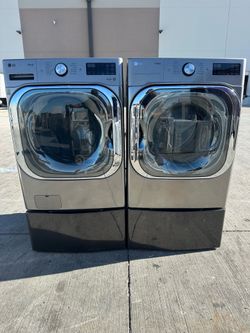 ThinQ LG washer and electric dryer