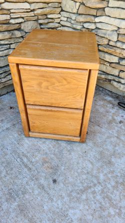 Oak 2 drawer filling cabinet